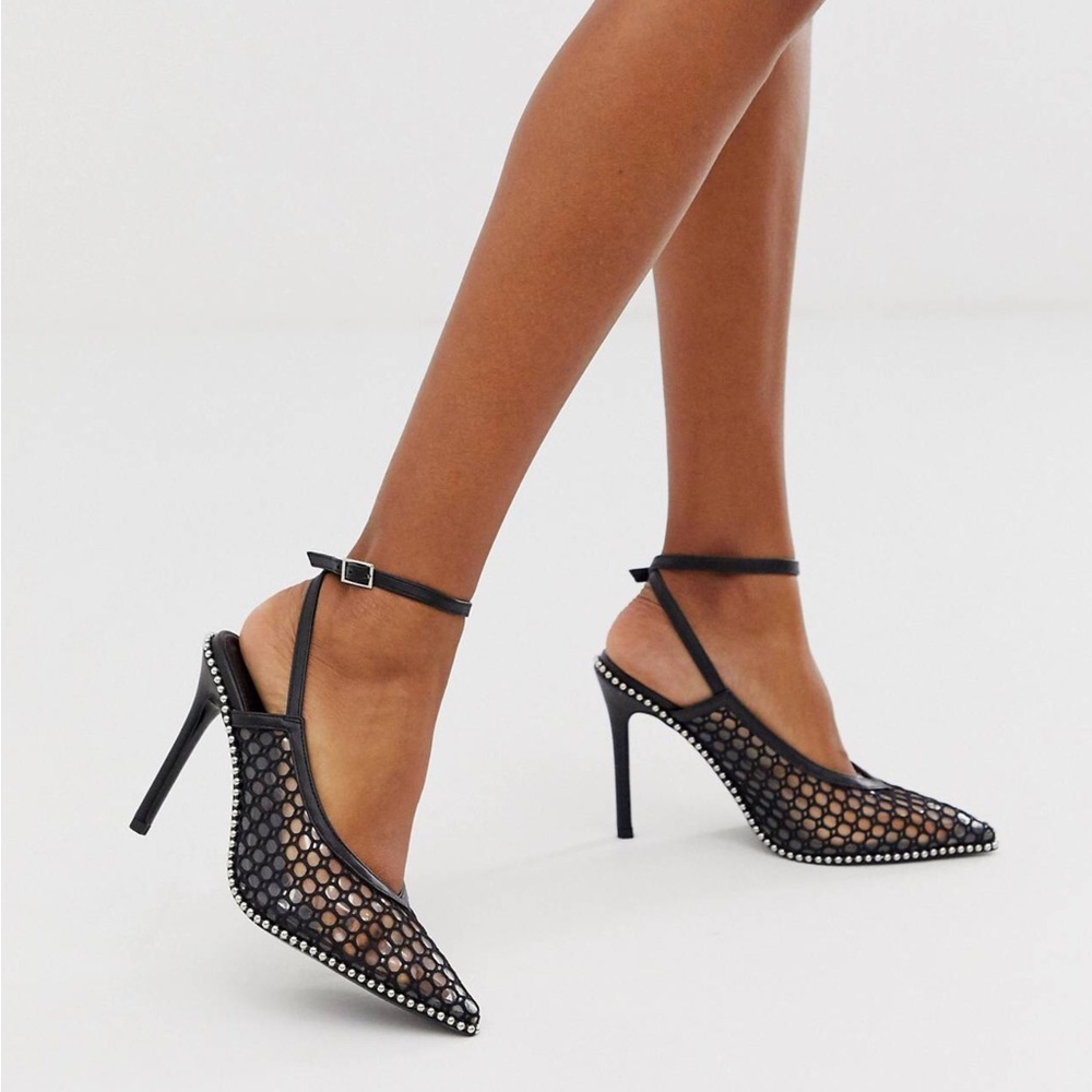 ASOS Design Permission pointed heel with studs